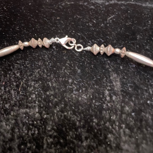 VTG Navajo Signed Onyx, Jasper & Sterling necklace - Picture 6 of 7